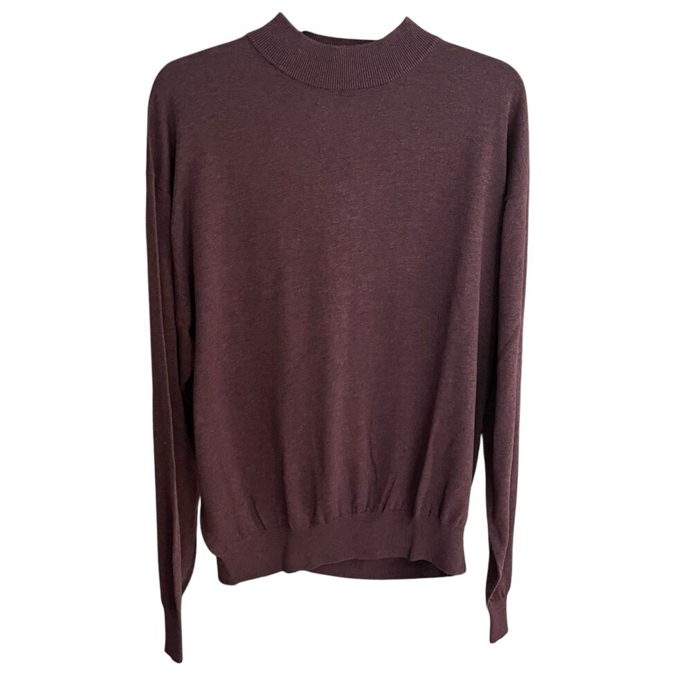 Mark Shale men's 2XL silk blend red high neck sweater